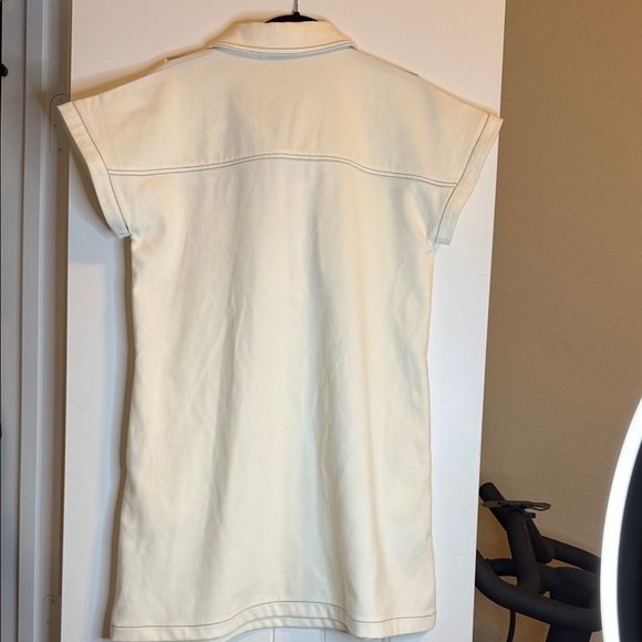 Greylin Cream White Zip-Up Shift Dress Small - Picture 10 of 10